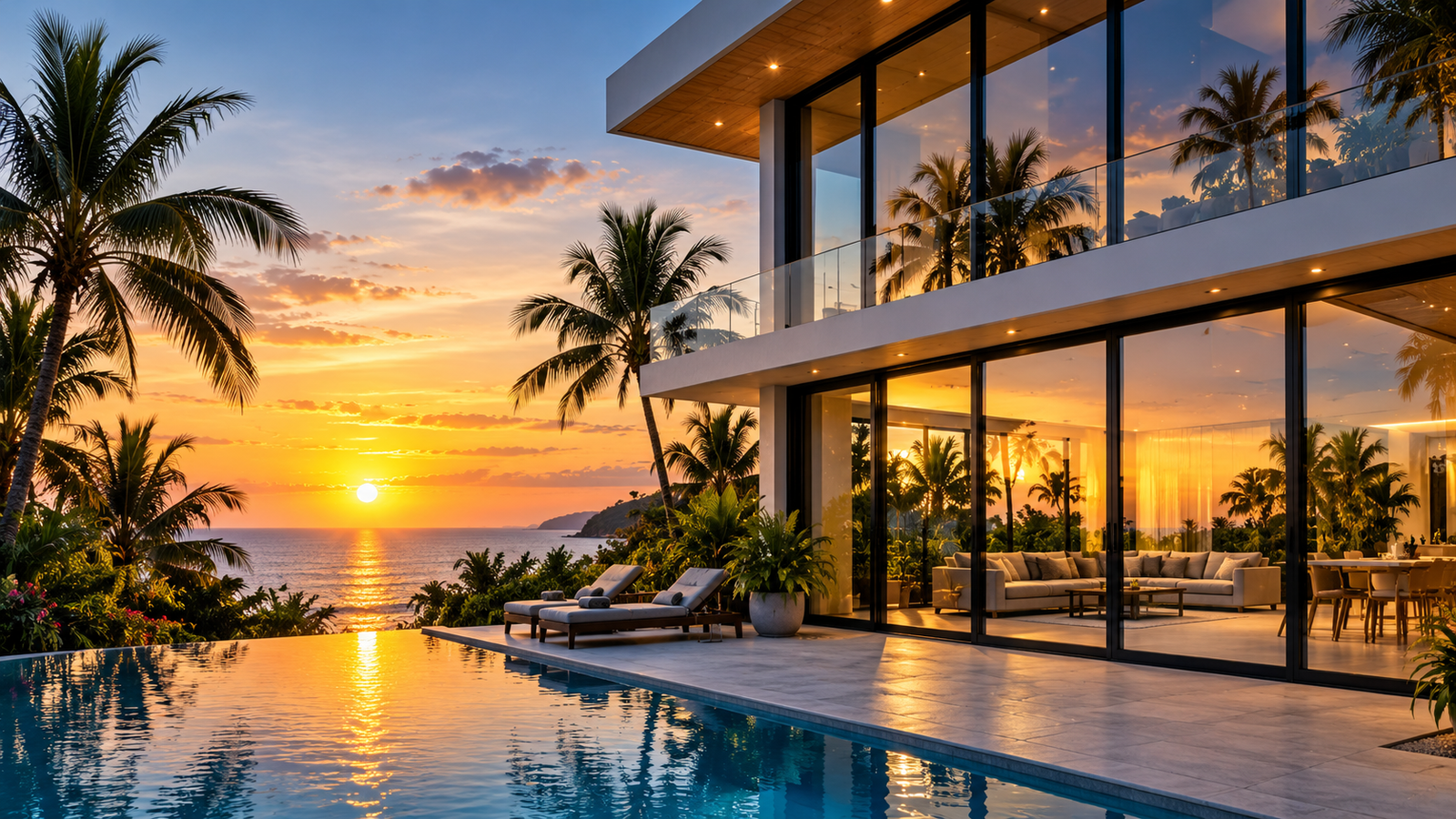 Modern home with expansive glazing